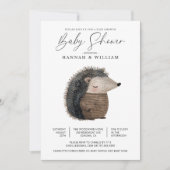 WatercolorWoodland Animal Hedgehog Baby shower Kaart (Voorkant)