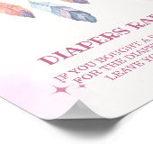 Watercolou reamcatcher Baby shower luierverloting Poster (Hoek)