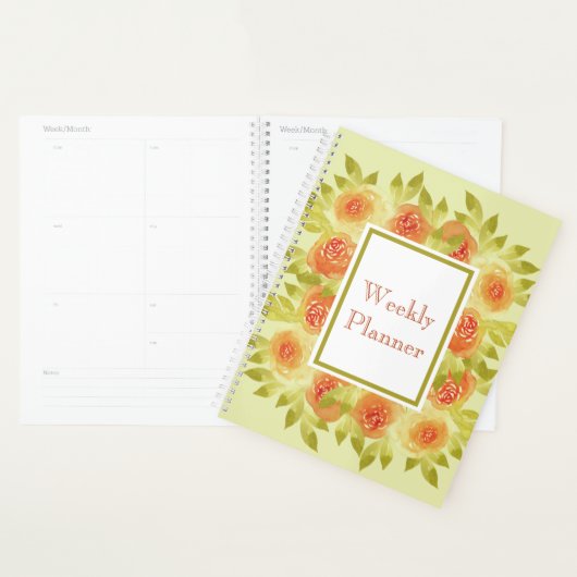 Watercolour Abrikozenrozen Wekelijks Planner (Display)