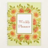 Watercolour Abrikozenrozen Wekelijks Planner (Voorkant)