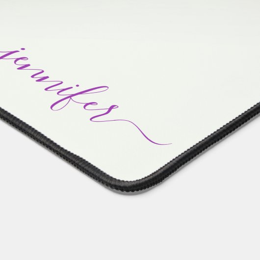 Watercolour Aquarell Floral Custom Name Modern Bureaumat (Hoek)