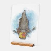 Watercolour Australian magpie table art Acryl Bord (Hoek)