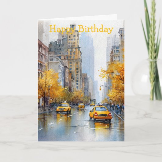 Watercolour Autumn in New York Kaart (Voorkant)