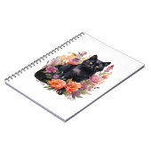 Watercolour Black Cat Notitieboek (Linkerzijde)