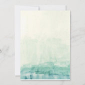 Watercolour Blauwe Ombre boho Bruiloft Save The Date (Achterkant)