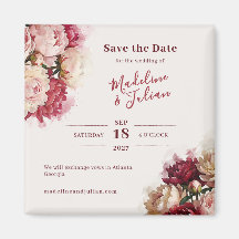 Watercolour Bloemen | Pioen Opslagmagneet