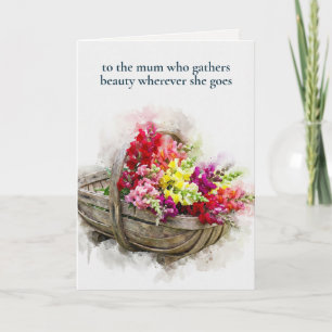 Watercolour Blooms   Snapdragon Verse Moederdag Feestdagen Kaart