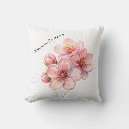 Watercolour Blossoms Spring Custom Pillow Cover  Kussen