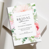 Watercolour Botanical Spring Bridal Shower Kaart