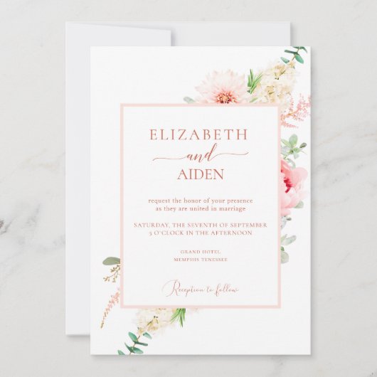 Watercolour Botanical Spring Kaart (Voorkant)