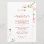 Watercolour Botanical Spring Menu (Voorkant)