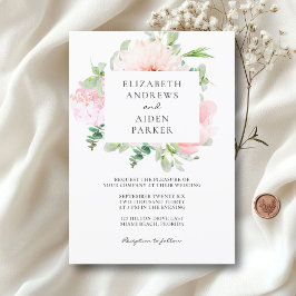 Watercolour Botanical Spring Wedding Collection Kaart