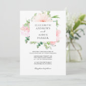 Watercolour Botanical Spring Wedding Collection Kaart (Staand voorkant)