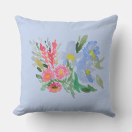 Watercolour bouquet throe pillow kussen