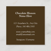 Watercolour Chocolate Vierkante Visitekaartje (Achterkant)