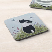 Watercolour Dutch Bunny Rabbit Bier Onderzetter (Linkerzijde)