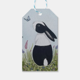 Watercolour Dutch Bunny Rabbit Cadeaulabel