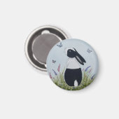 Watercolour Dutch Bunny Rabbit Magneet (Voorkant / Achterkant)