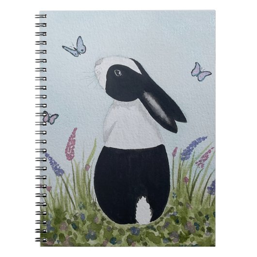 Watercolour Dutch Bunny Rabbit Notitieboek (Voorkant)