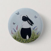 Watercolour Dutch Bunny Rabbit Ronde Button 5,7 Cm (Voorkant)