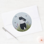 Watercolour Dutch Bunny Rabbit Ronde Sticker (Envelop)
