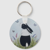 Watercolour Dutch Bunny Rabbit Sleutelhanger (Achterkant)