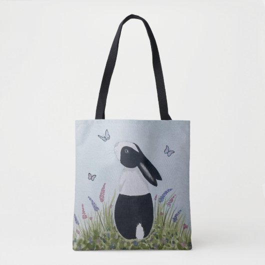 Watercolour Dutch Bunny Rabbit Tote Bag (Voorkant)