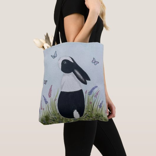 Watercolour Dutch Bunny Rabbit Tote Bag (Dichtbij)