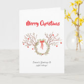 watercolour elegant christmas Folded Greeting Card Kaart (Gele Bloem)