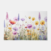 Watercolour field of wildflowers deurmat (Voorkant)