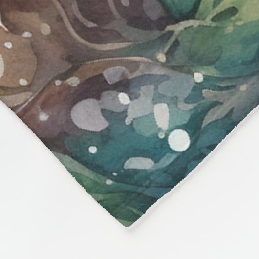 Watercolour Forest Princess Fleece Deken (Hoek)