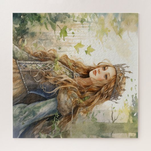 Watercolour Forest Princess Legpuzzel (Horizontaal)
