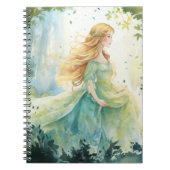 Watercolour Forest Princess Notitieboek (Voorkant)
