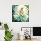Watercolour Forest Princess Poster (Thuiskantoor)