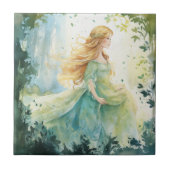 Watercolour Forest Princess Tegeltje (Voorkant)
