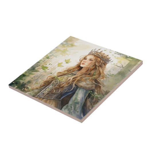 Watercolour Forest Princess Tegeltje (Zijkant)
