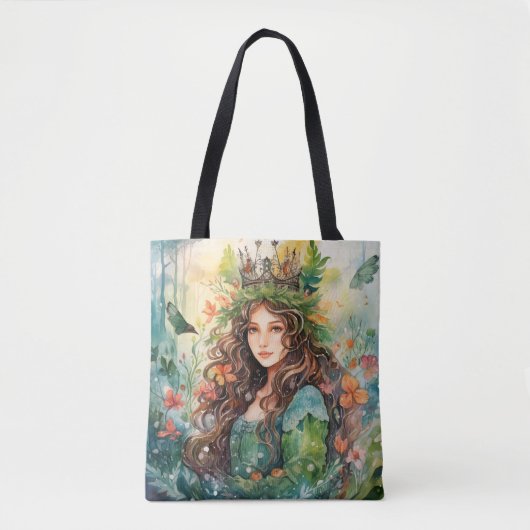 Watercolour Forest Princess Tote Bag (Voorkant)
