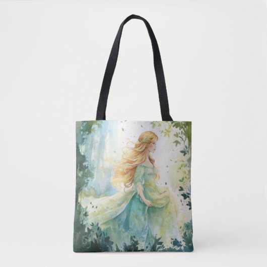 Watercolour Forest Princess Tote Bag (Voorkant)