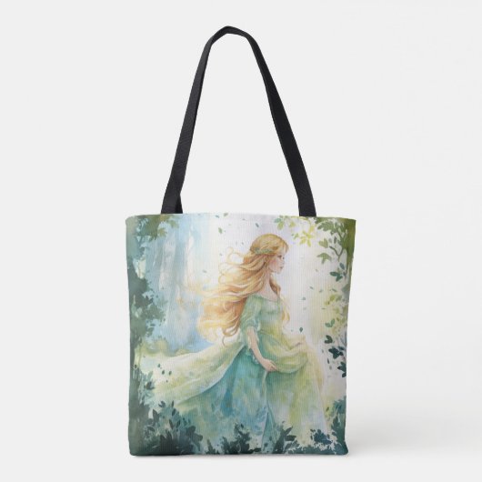 Watercolour Forest Princess Tote Bag (Achterkant)