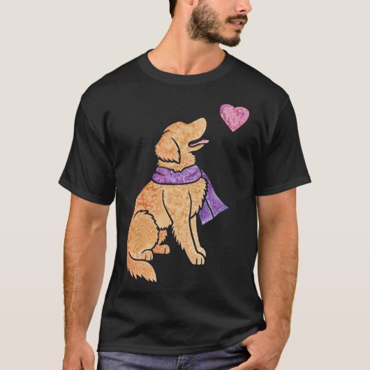 Watercolour Golden Retriever T-shirt (Voorkant)