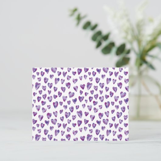 Watercolour Heart Briefkaart (Staand voorkant)