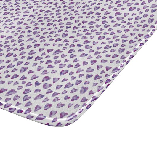 Watercolour Heart Snijplank (Hoek)