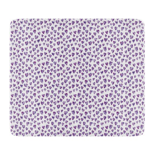 Watercolour Heart Snijplank (Voorkant)