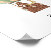 Watercolour Hot Air Balloon Ride Name Poster (Hoek)