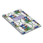 Watercolour Iris Floral Wreath Notebook Notitieboek (Rechterzijde)