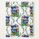Watercolour Iris Floral Wreath Notebook Planner (Achterkant)