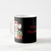 Watercolour Kerst Muis Koffiemok (Voorkant links)