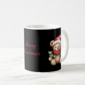 Watercolour Kerst Teddybeer Koffiemok (Voorkant rechts)