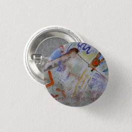 Watercolour Kolibrie Badge Speld Ronde Button 3,2 Cm
