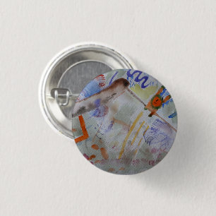 Watercolour Kolibrie Badge Speld Ronde Button 3,2 Cm